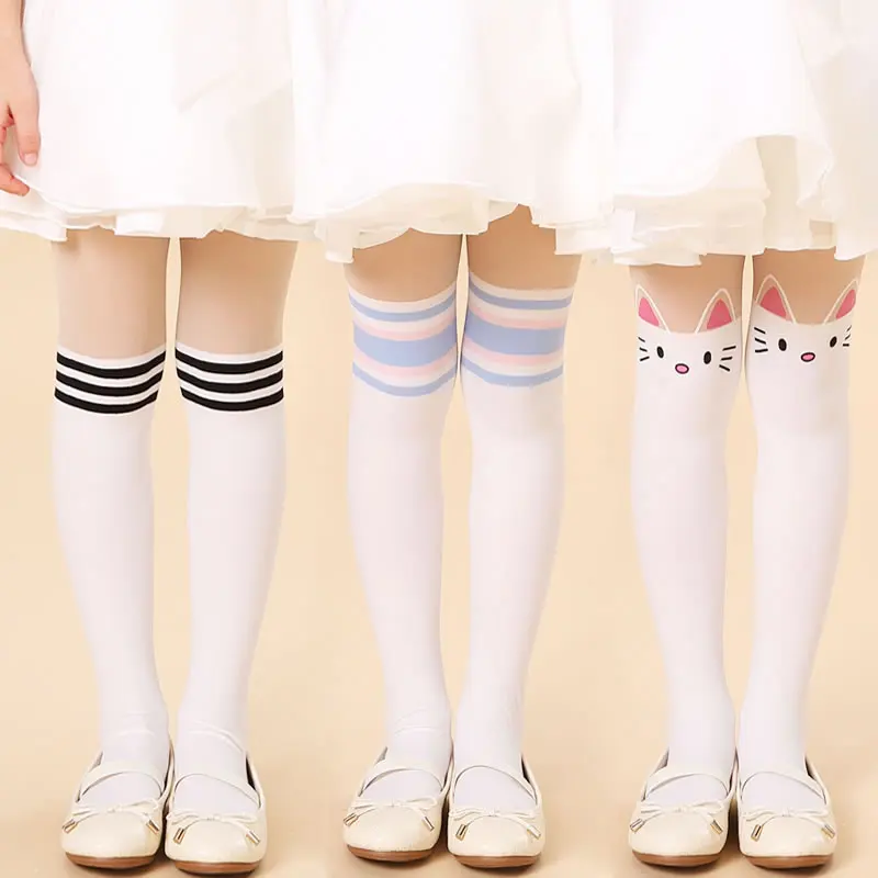 

cartoon cat children Girls Tight spring summer Pretty Bunny Velvet Stockings for Girls pantyhose Patchwork Kid girl leotard fall