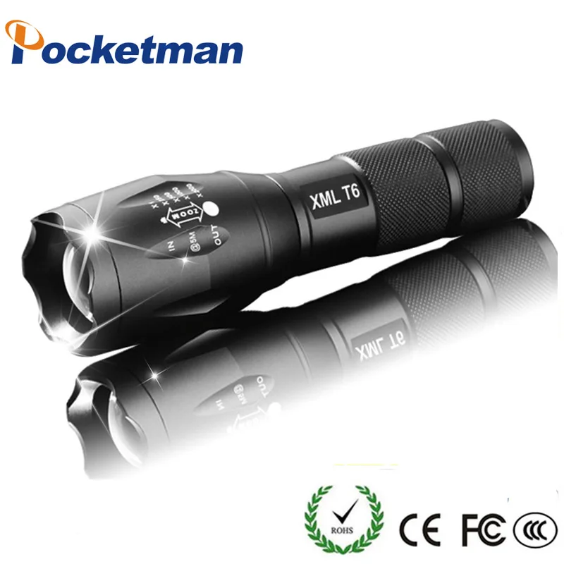 

3800lm XM-L T6 Led Torch Zoomable LED Flashlight Torch Light For 3xAAA or 18650