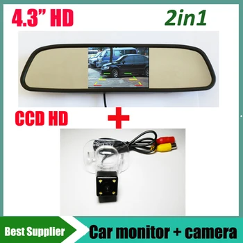 

4.3 Inch Car Rear View Mirror Monitor + Special Car Reverse rear view parking Camera for Hyundai Solaris Verna Sedan KIA FORTE