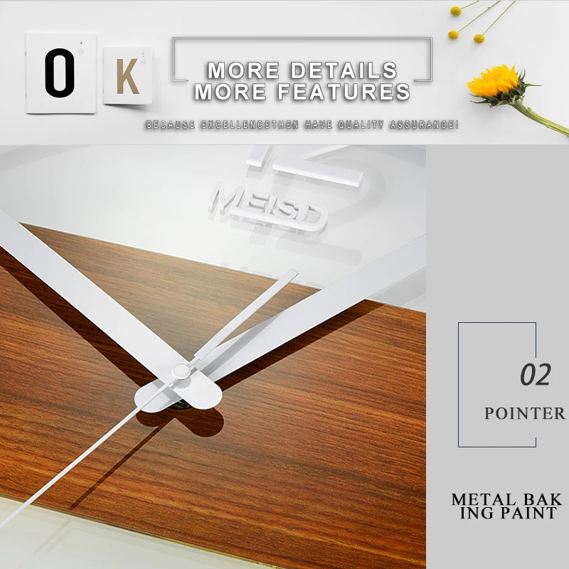 decor acrylic mirrored decorative sticker wall clock metal pendulum clock watch for wall double sided wall clock clock cuckoo clock 3d living room clock luxury wall clock wallclock cavalier king  (4)