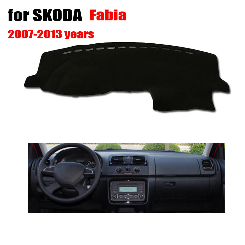 Чехлы для приборной панели автомобиля коврик для SKODA Fabia 2007 до 2013 левосторонний dashmatt pad dash Чехлы приборная платформа аксессуары