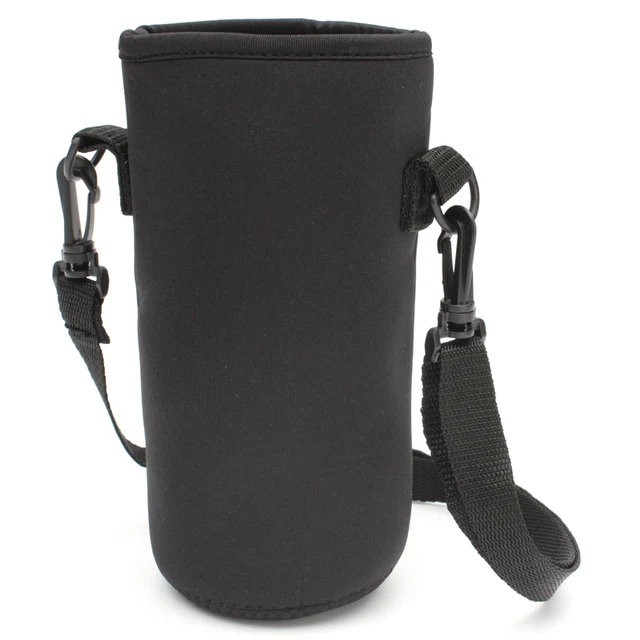 Reusable Water Bottle Bag Pouch Black 18/36/64oz Drink Bottle Sleeve