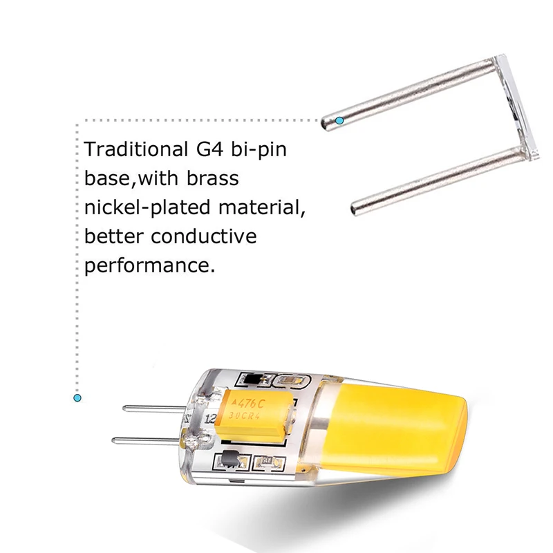 1 Вт 2 Вт 3 Вт G4 светодиодный COB лампочка 12 В AC DC светодиодный G4 светильник лампа 360 Угол луча заменить 10 Вт 20 Вт 30 Вт галогенная люстра-прожектор