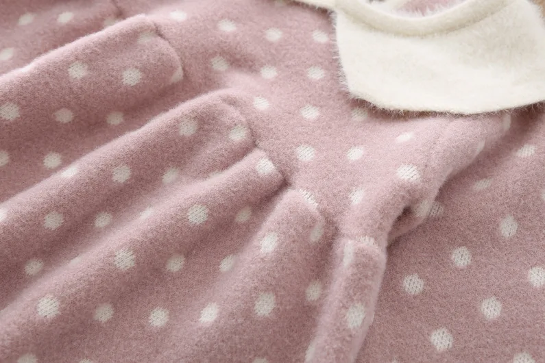 Детский Теплый свитер для девочек; Новинка; милая осенне-зимняя вязаная одежда для новорожденных малышей; вязаная одежда для девочек; рождественское плотное платье