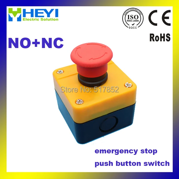 

emergency stop push button switch NO+NC