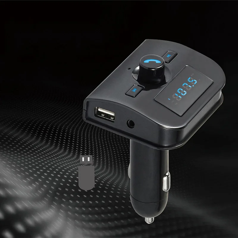 Gakaki Bluetooth FM Transmitter Car MP3 Audio Player Wireless FM Modulator Hands-free Car Kit Aux Dual USB Charger Display audio-player : image Gakaki Bluetooth FM Transmitter Car MP3 Audio Player Wireless FM Modulator Hands-free Car Kit Aux Dual USB Charger Display audio-player
