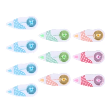 

10 Pcs Mini Roller Correction Tape White Sticker Eraser School Office Stationery