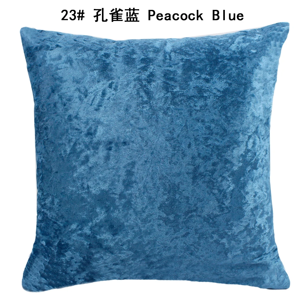 Ice Silver Velvet Pillow Solid Colorr Luxury Pillowcase Cushion Home Decor For Living Room Sofa Custom Throw Pillow 40/45/50/60 5