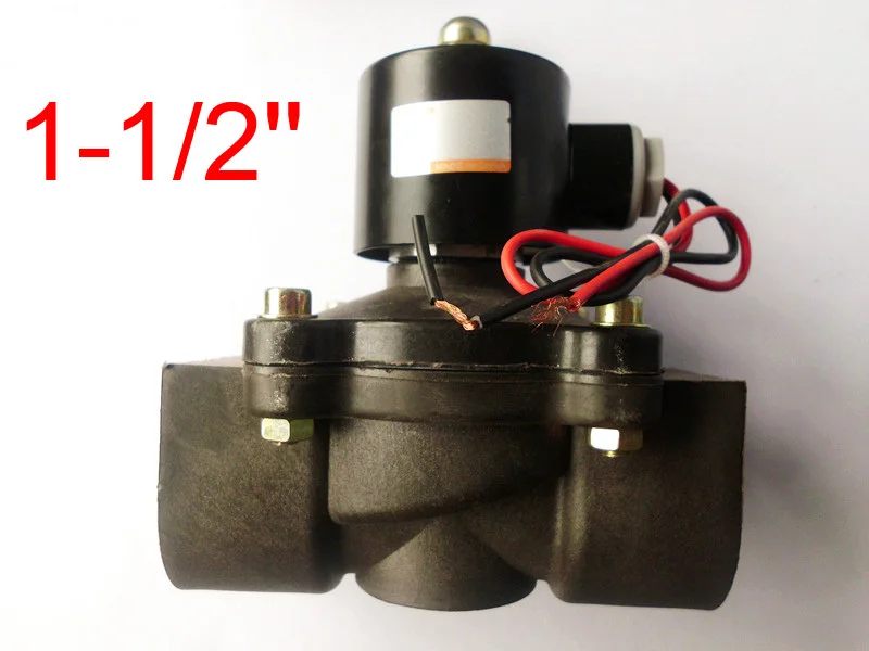 1,5 ''DN40 Электрический инженерный пластик электромагнитный, кислот и щелочей антисептик воздушный клапан для газа, воды нормально закрытый 220V 24v