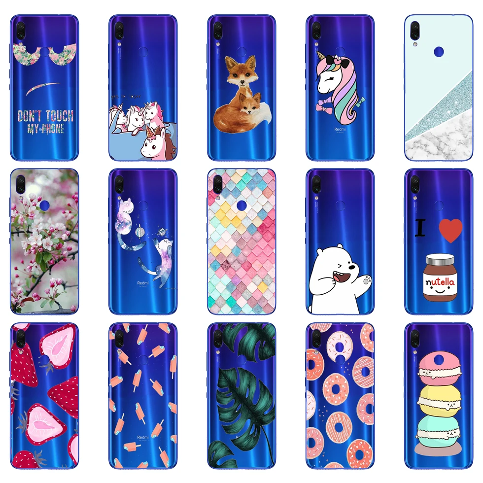 

01SX Case For Xiaomi Redmi Note 7 Case Silicon Funda for Xiaomi Redmi Note 7 Cover Capa Back Coque for Redmi Note 7 Phone Case