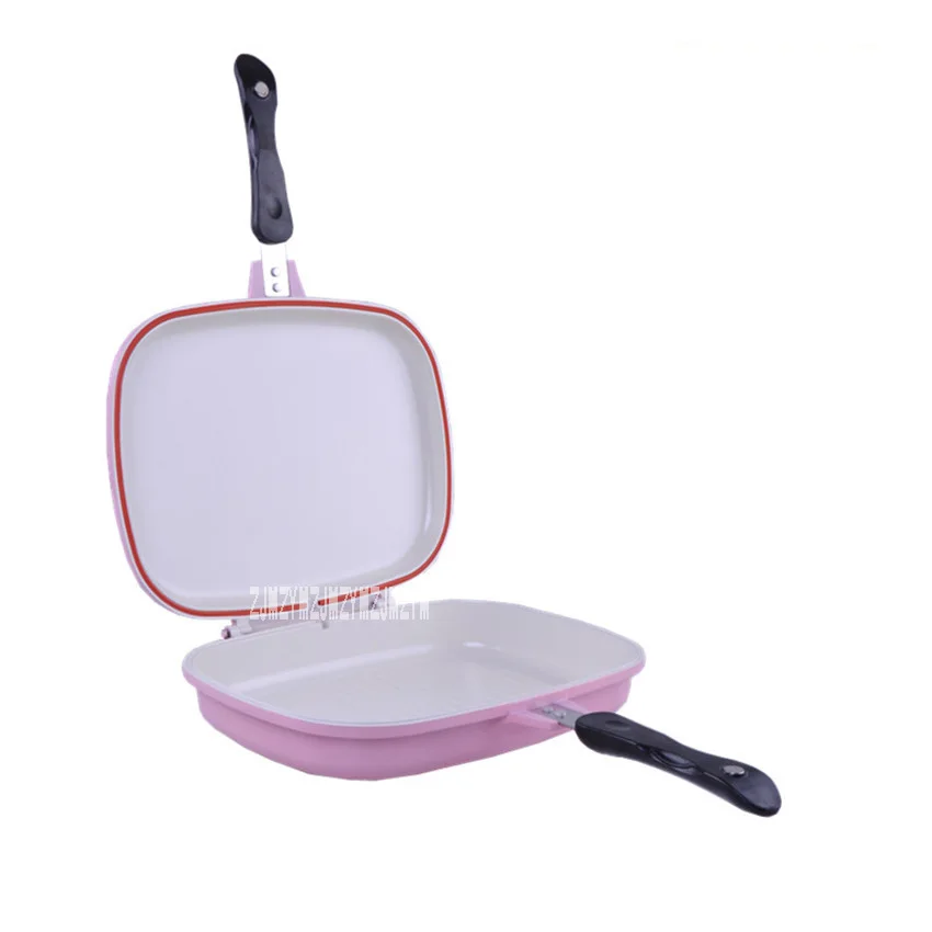 

New Wholesale Double-Sided Frying Pan DFP032 Non-Stick Pan Steak Pot Portable Fried Fish Pot Smoke-Free Pan 32CM Hot Selling