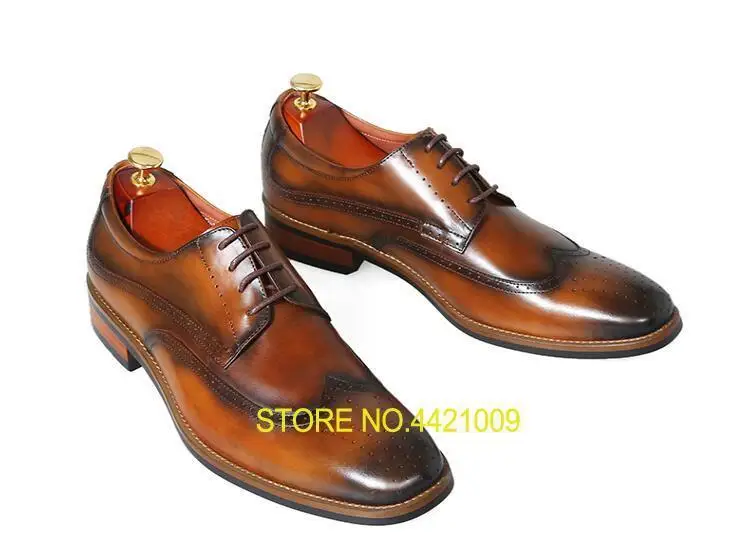 

Oxfords dress shoes men lace up genuine leather carved breathable smart casual shoes pointed toes summer low heel moccasins