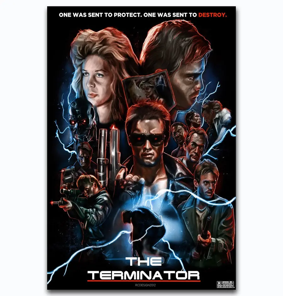 Hot New Terminator Genisys Arnold-Silk Art Poster Wall Sicker Decoration Gift