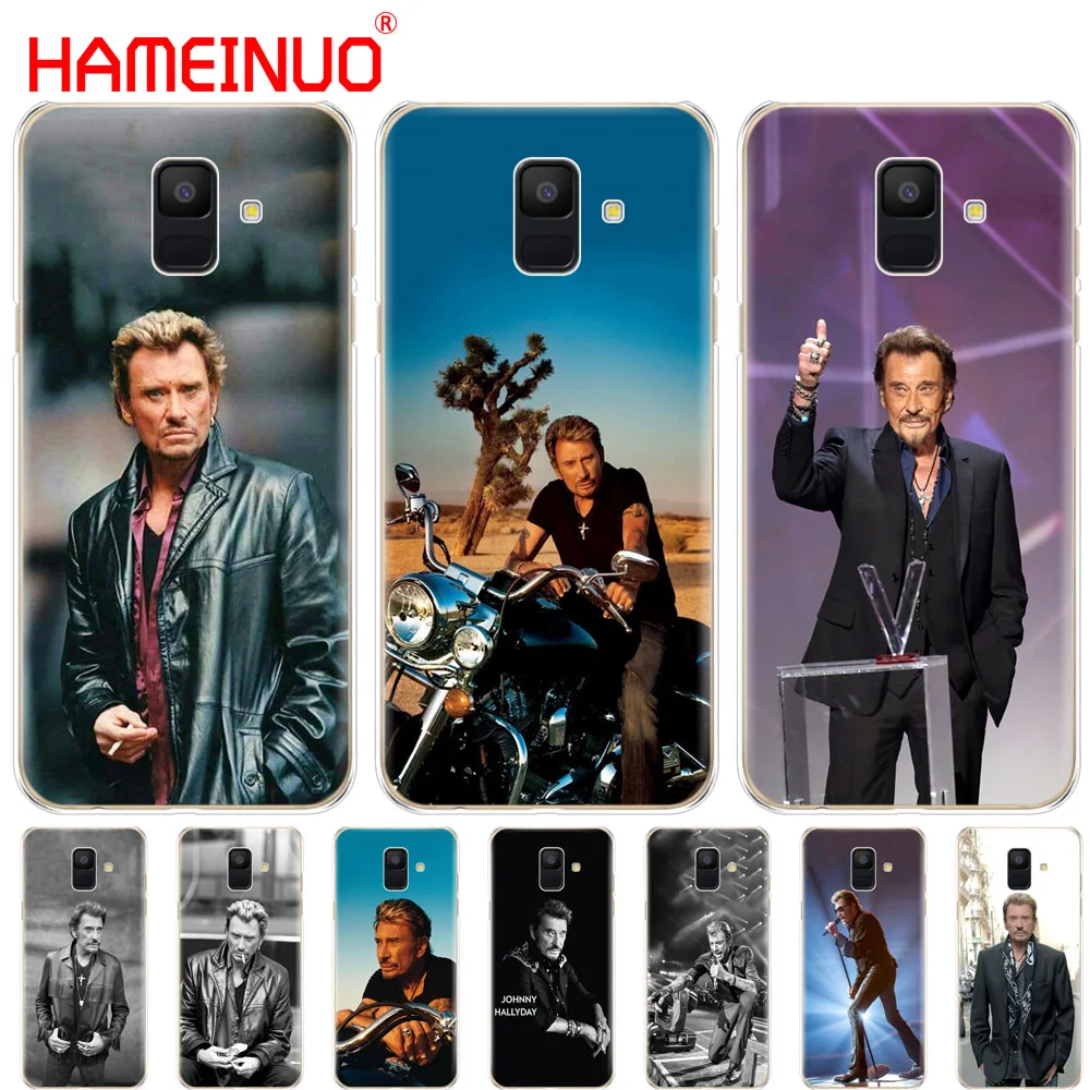 

HAMEINUO Johnny Hallyday cover phone case for Samsung Galaxy J4 J6 J8 A9 A7 2018 A6 A8 2018 PLUS j7 duo