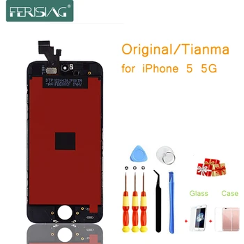 

5G OEM/TIANMA AAAA ++ Factory LCD Screen For iphone 5 5G Screen Display Part Glass Touch Panel Digitizer Assembly Complete i5
