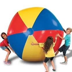 Гигантский Радуга надувной пляжный мяч Красочные купальные принадлежности надувной разноцветный мяч дети летние каникулы открытый