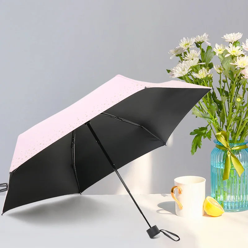 YADA Fashion Mini Fold Star Umbrella For Women Men Pocket Umbrella Rainy UV Small Waterproof Star Sky Umbrellas Parasol YD174