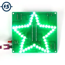DIY Kit красочный сверкающий пятиконечная звезда водный светильник светодиодный фонарь с эффектом воды мигающий светодиодный модуль DC 4,5 V-5 V 1,6mm PCB для декора