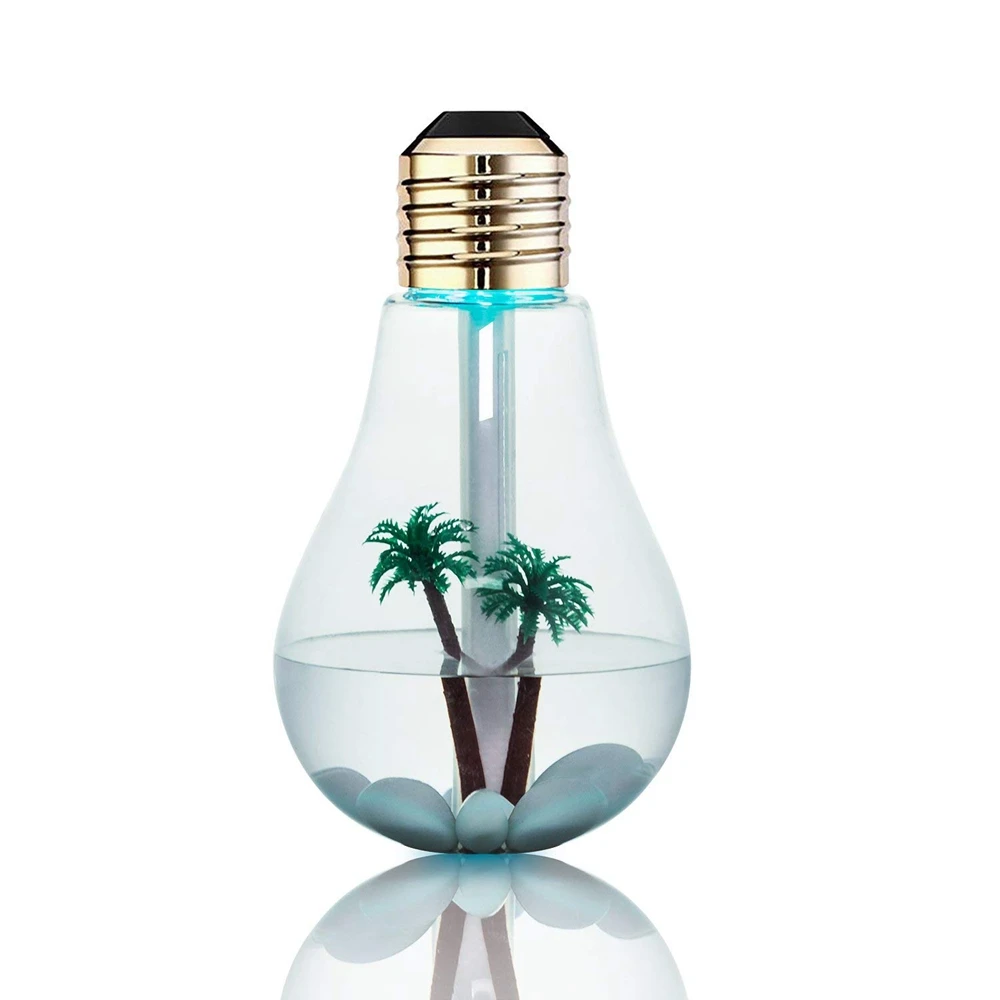 

Humidifier LED Bulb 400mL Essential Oil USB Powered Color Changing Capacity Super Quiet Operation 7 Color Night Light