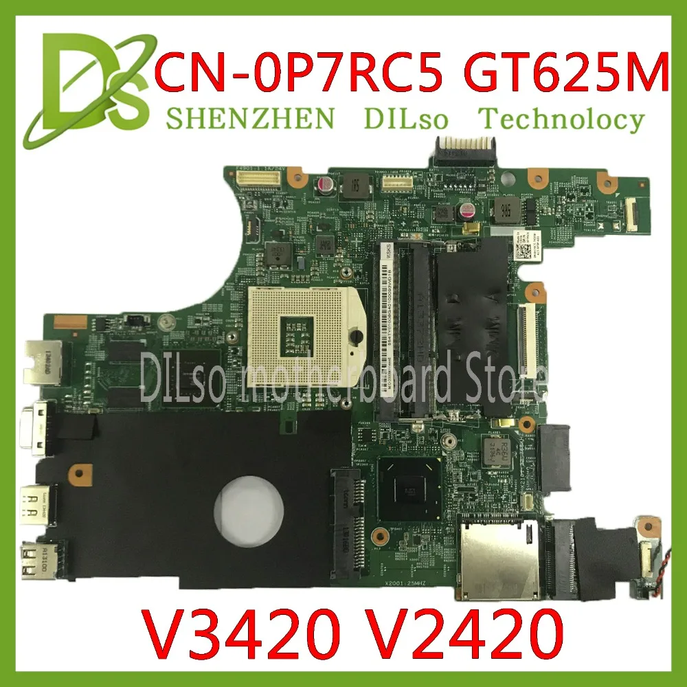 KEFU CN 0P7RC5 для DELL V3420 3420 V2420 2420 P7RC5 Оригинал GT625M DDR3 HM75 тестовая материнская плата