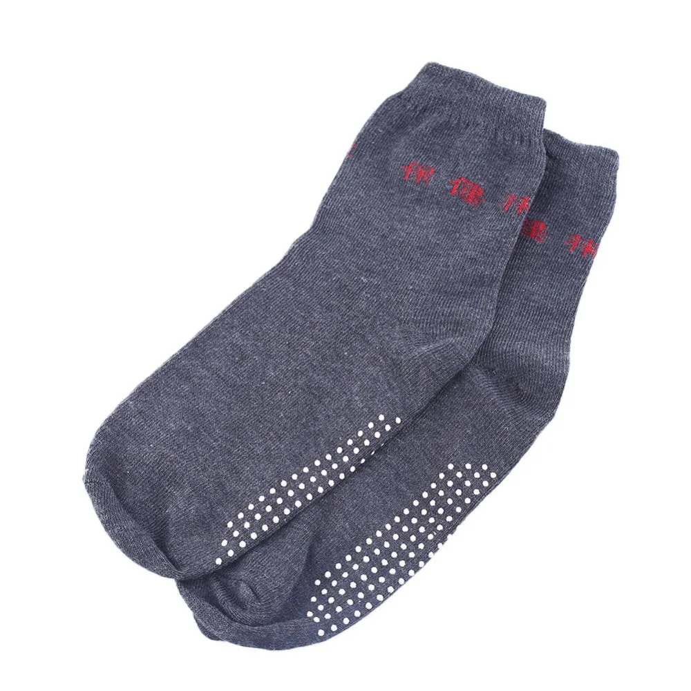 3Pairs/Lot Men's Health Care Foot Tourmaline Pedicure Toe Heat Socks Antibacterialin Massage