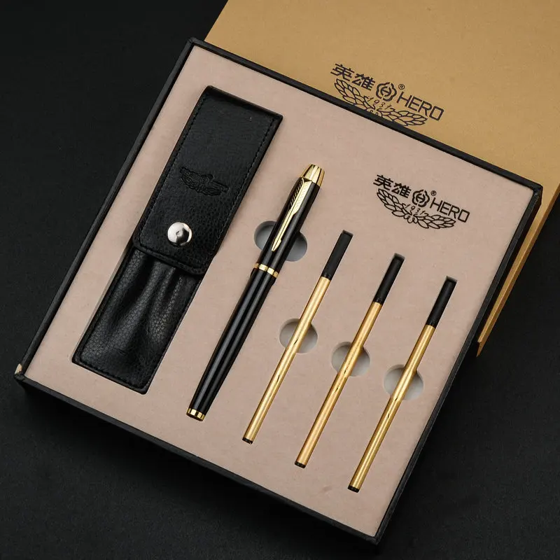 

Luxury Metal Pen Golden Clip Ballpoint Pen Set Writing Business High Gift Office School Supplies Stationery Signature Pen 03667
