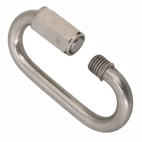 

304 Stainless Steel Carabiner Quick Oval Screwlock Link Lock Ring Hook M12