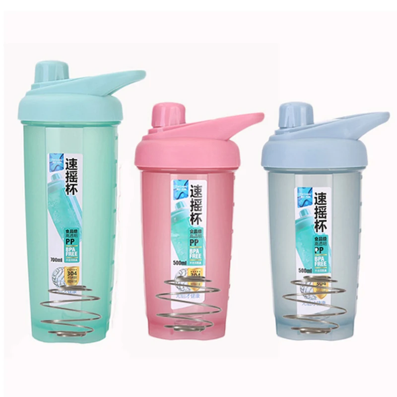 

500ML/700ML Sports Shaker Bottle Whey Protein Powder Mixing Bottle Sports Nutrition Protein Shaker Fitness Water Bottle Hot Sale