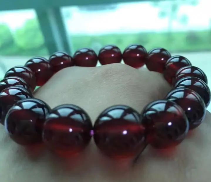 

free shipping Wholesale prices 100% Natural Garnet Crystal Beads Bracelet 6mm 8mm 10mm 12mm 14mm