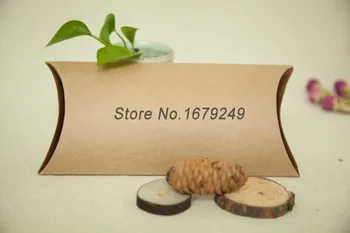 

17*10*4cm Kraft Pillow Shaped Cardboard Box Party Favor Gifts Wrapping DIY Craft Packing Box Rustic Style Packing Supplies