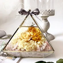 Cocostyles пользовательские пустой Творческий стекло Геометрический Цветочный дом коробка с лентой для сада свадебный цветок коробка и домашний декор