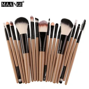 

MAANGE Pro 18Pcs Makeup Brushes Set Comestic Powder Foundation Blush Eyeshadow Eyeliner Lip Beauty Make up Brush Tools D2