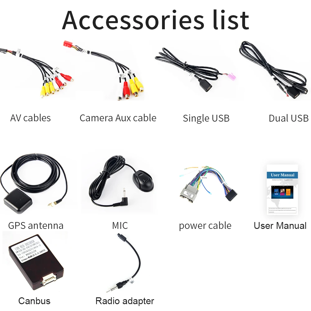Clearance 7" HD Digital Touch Screen Android 9.0 Double Din Car GPS Radio Player for Jeep Chrysler Dodge with Octa Core 4G RAM 32G ROM 5