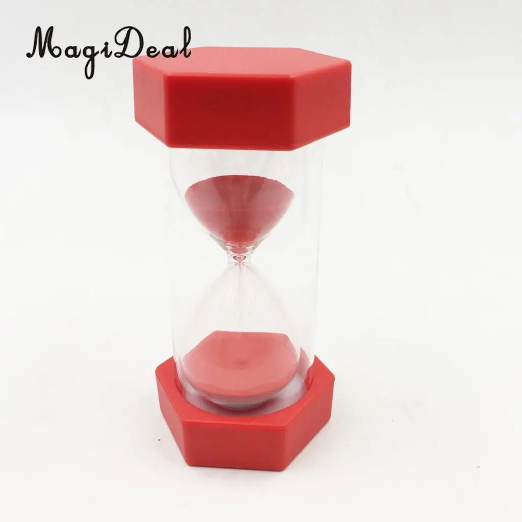 MagiDeal Clear Sand Hour Glass Sand 1/2/3/5/15 Minutes Timer Hourglass Multi Use foe Kitchen Cooking Brush Teeth Kids Toy