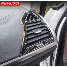 In Fibra di carbonio Opaca di Stile Per BMW X3 G01 2018 ABS Lato Aria Condizionata Presa di CORRENTE Vent Decorazione di Stampaggio Contorno Copertura trim