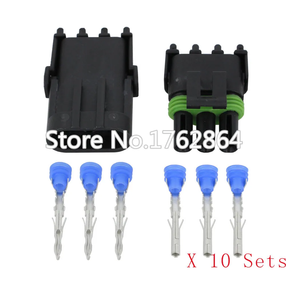 

10 Sets 3 Pin DJ3031-2.5-11/21 Female Male Weather Pack Electrical Wire 2.5 Connector Plug Sealed Wiring Automobile Connectors