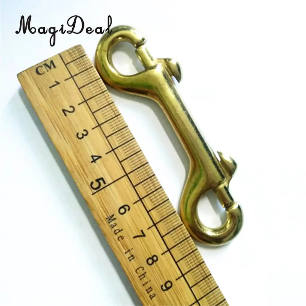 MagiDeal Solid Brass Double Ended Bolt Snap Hook Key Holder Key Chain 3-1/2'