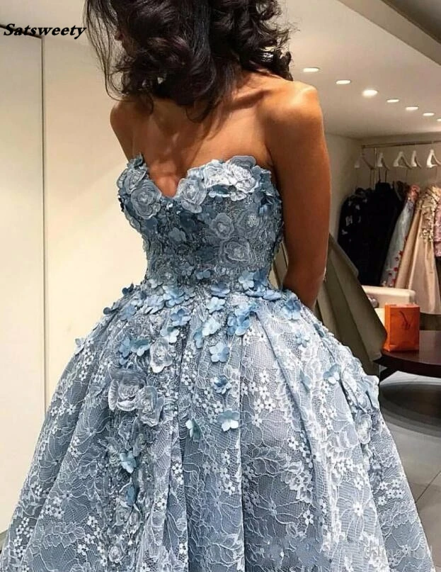 light blue off the shoulder ball gown
