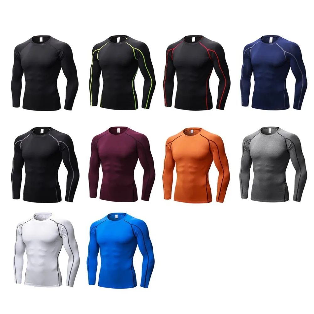 

Men's Long Sleeve T-shirts Cool Elastic Fast Dry Compression Top Tight Shirt for Fitness Exercise Running Running Yoga