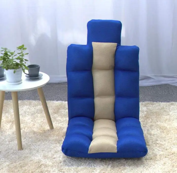 Lazy Lounge Sofa Floor Chair Gaming Couch with Headrest Backrest Reading Reclining Watching TV Mesh