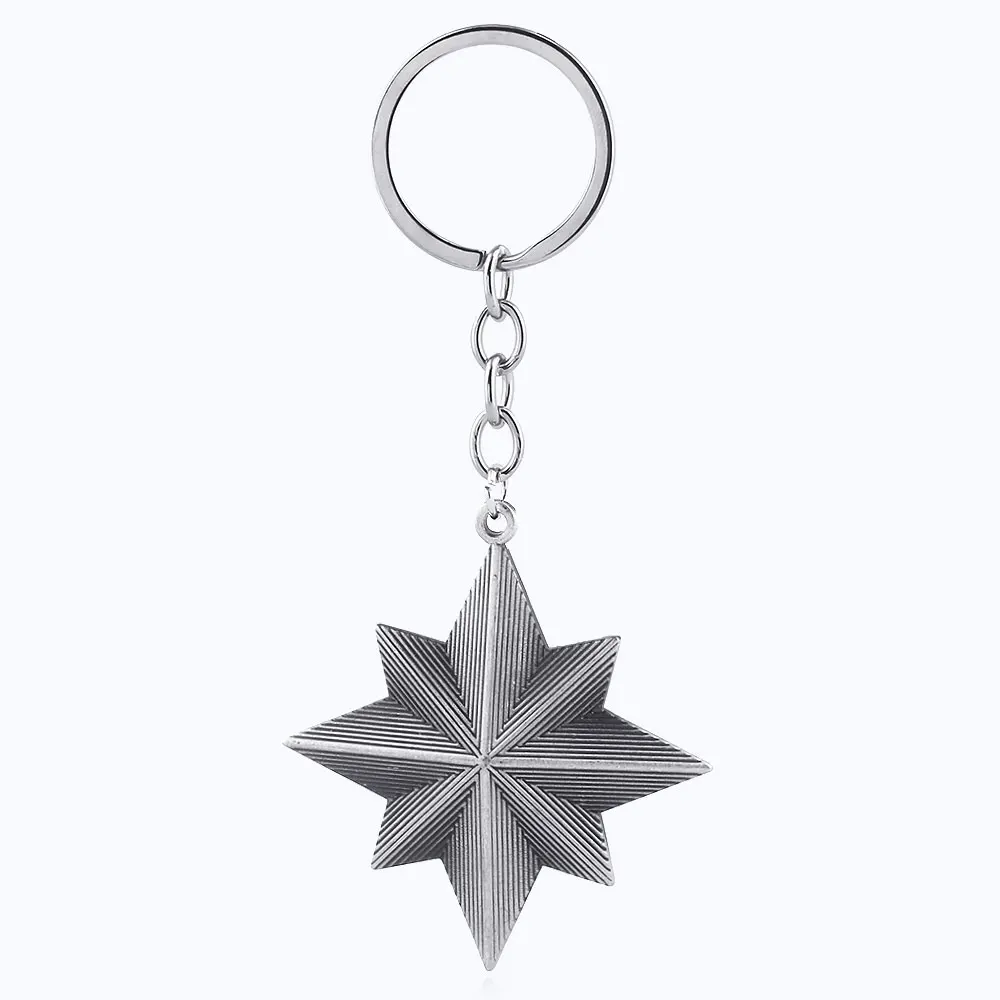 Keychain Украшения Marvel Марвел Капитан браслет Мстители 4 супергерой Carol Danvers браслеты для женщин и мужчин ювелирные изделия - Окраска металла: Keychain