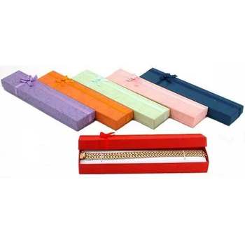 

Multi Colors Cardboard Bow Tie Jewelry Necklace Bracelet Watch Gift Boxes Display With Rosebug Bows