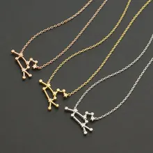 10 шт./Лот ожерелье со знаками Зодиака|constellation necklace|zodiac necklacenecklace