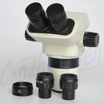 

FYSCOPE Microscope Head 6.7X-90X Binocular Stereo Zoom Microscope Head with Focusable Eyepieces