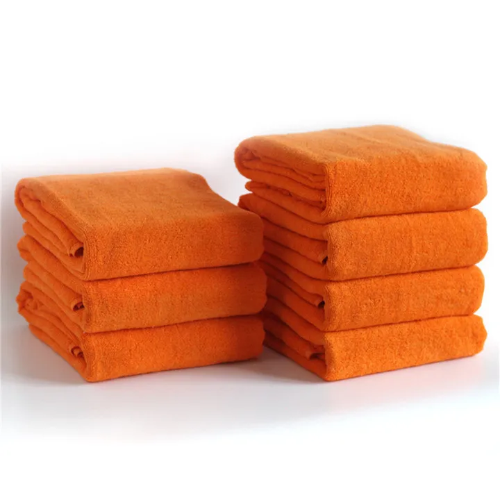 1 шт., однотонное Большое банное полотенце высокого качества, элегантное качество, чистый цвет, для взрослых, большой размер, Впитывающее Воду, хлопок, банное полотенце - Цвет: Оранжевый