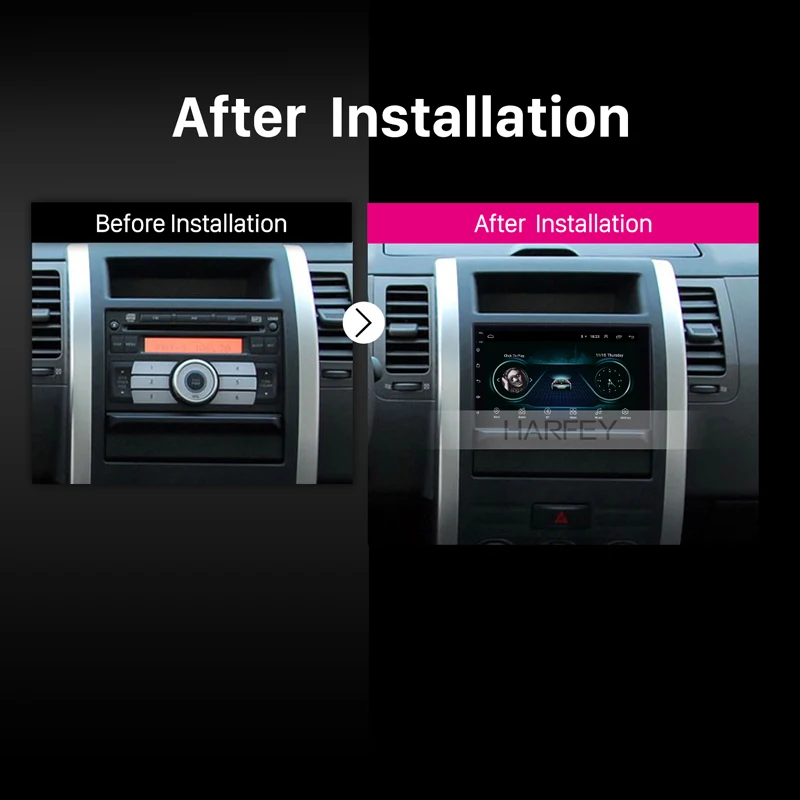  Harfey RAM 2GB+ ROM 32GB Android 8.1 7 inch2Din Universal Car Radio GPS Multimedia Unit Player For 