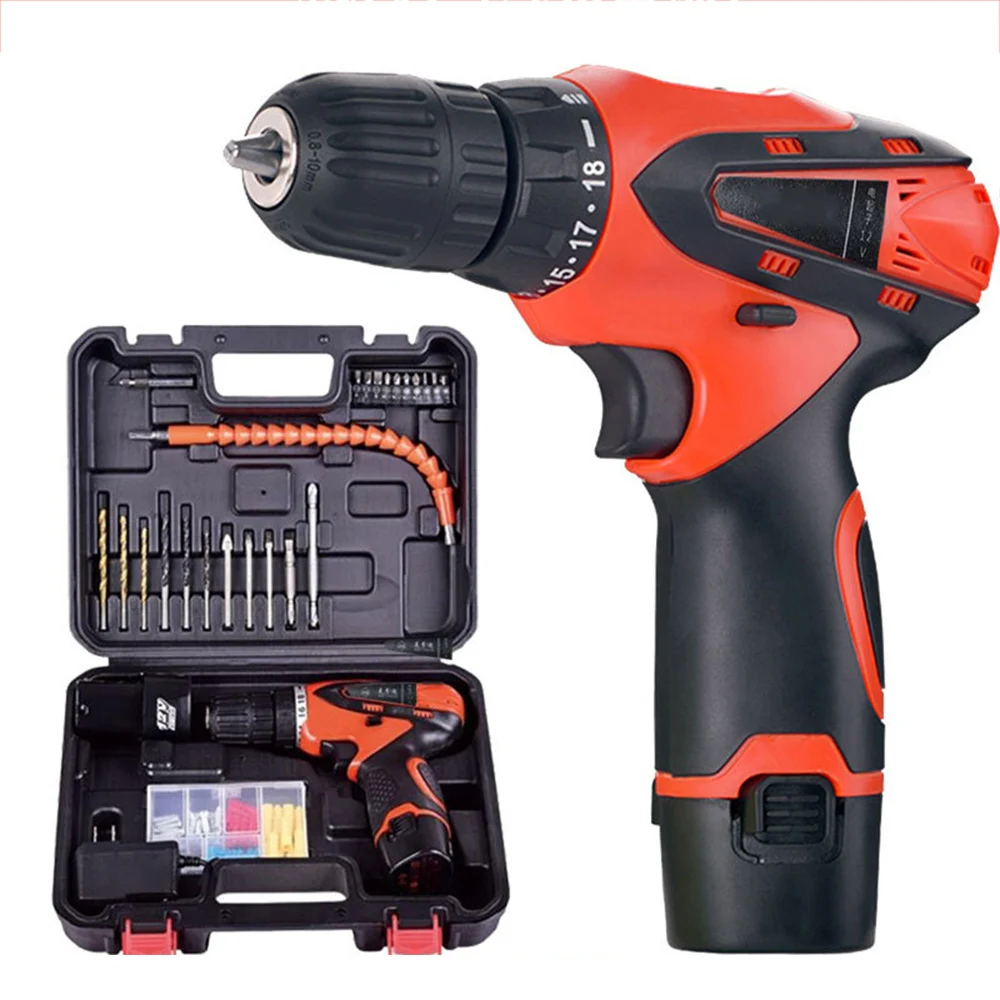 

Cordless Hammer Drill Kit Power Tool Sets Battery Cordless Drill Driver Power Tools Set Screwdriver Electric Drill Kit Tool Sets