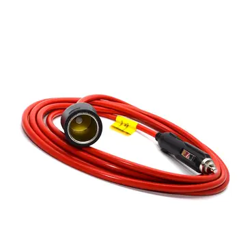 

12V 24V 3.6M Car Cigarette Lighter Extension Cable Cigarette Lighter Plug Adapter Socket Charger Lead Cord Wire