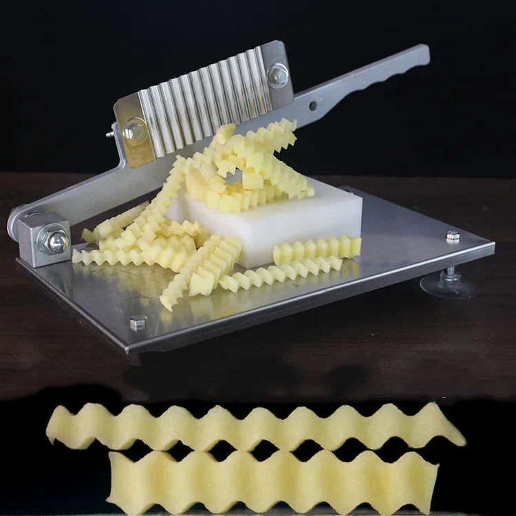 

Food Slicer Wavy Potato Machine Stainless Steel French Strip Cutting Machine Waves Vegetable Cutting Tool Slicer