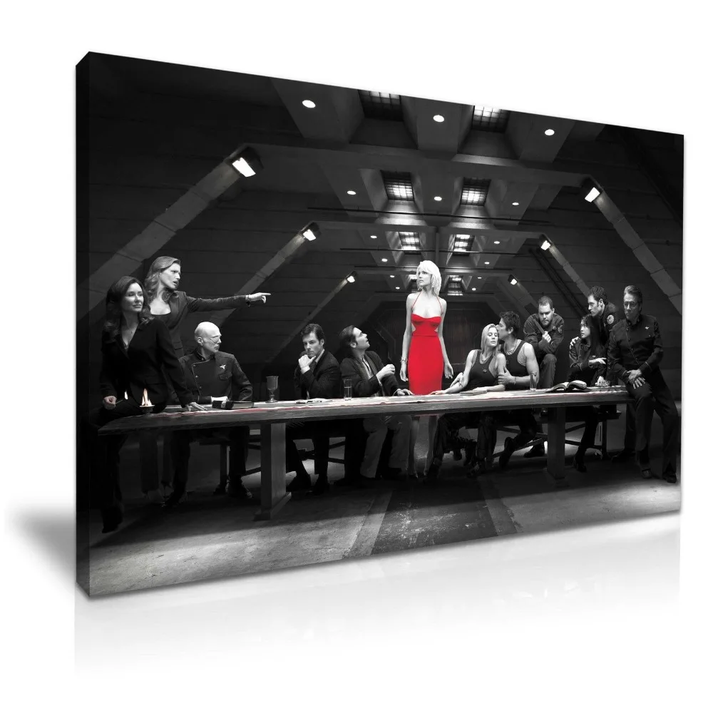 Kaufen Battlestar Galactica Letzte Abendmahl Leinwand Wand Kunst Bild Gedruckt malerei Dekoration
